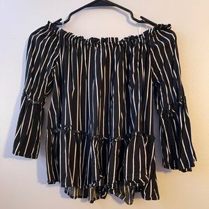 Off the shoulder dress shirt